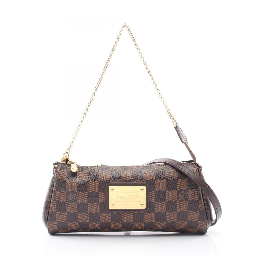 Louis Vuitton Eva Handbag Canvas Leather Damier Brown